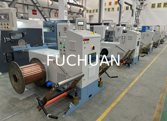 Fuchuan High Speed Double Twisting Stranding Machine Buncher z elektronicznymi pasami